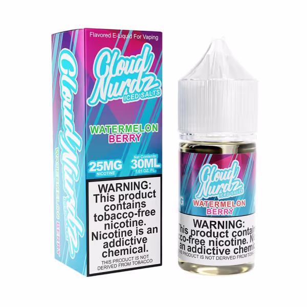 Cloud Nurdz Salt Nic 25mg - Watermelon Berry Iced - 650