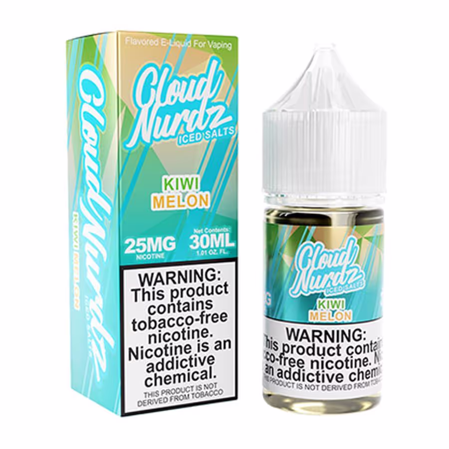 Cloud Nurdz Salt Nic 25mg - Kiwi Melon Iced - 666