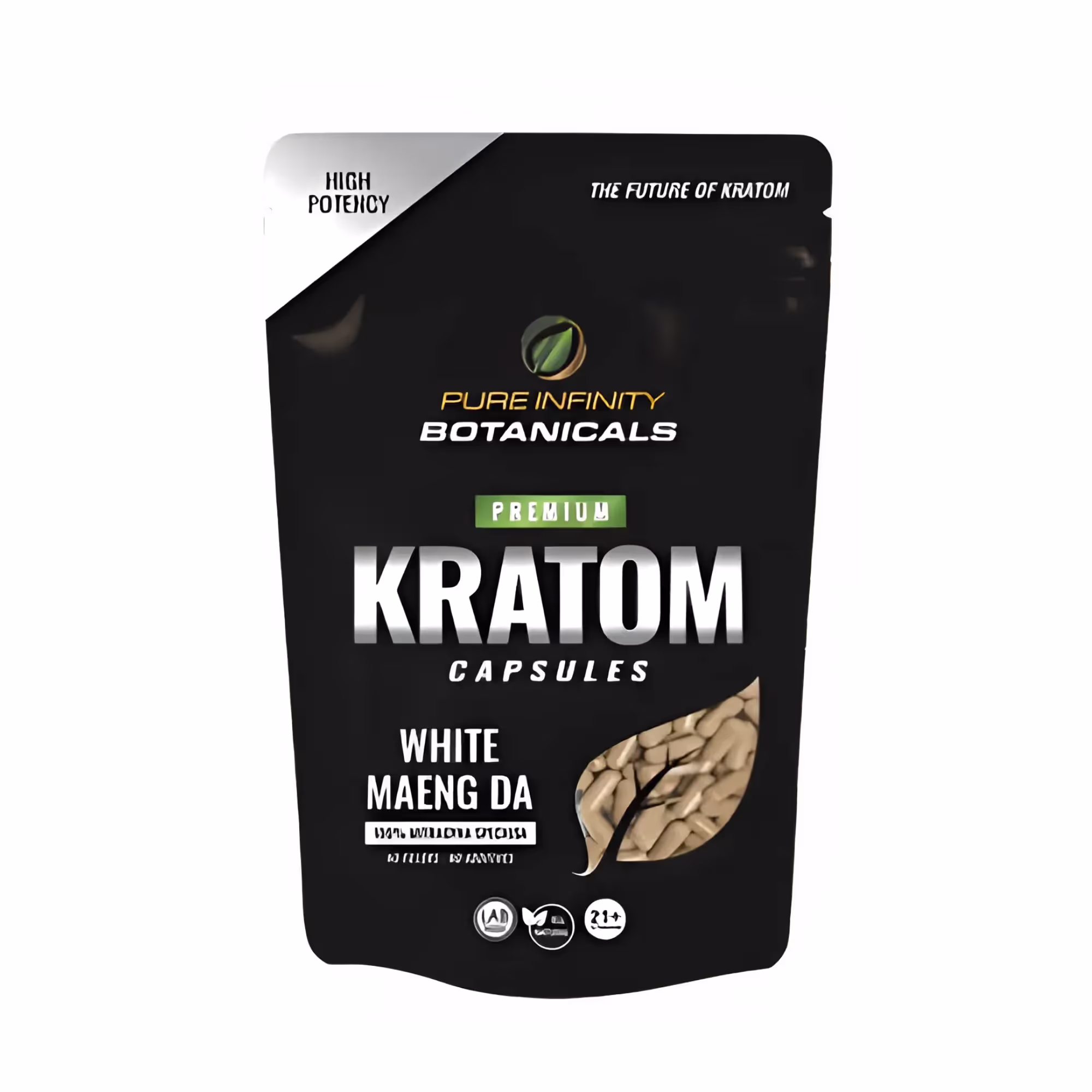 pure infinity botanicals caps white maeng da 250ct - 2955