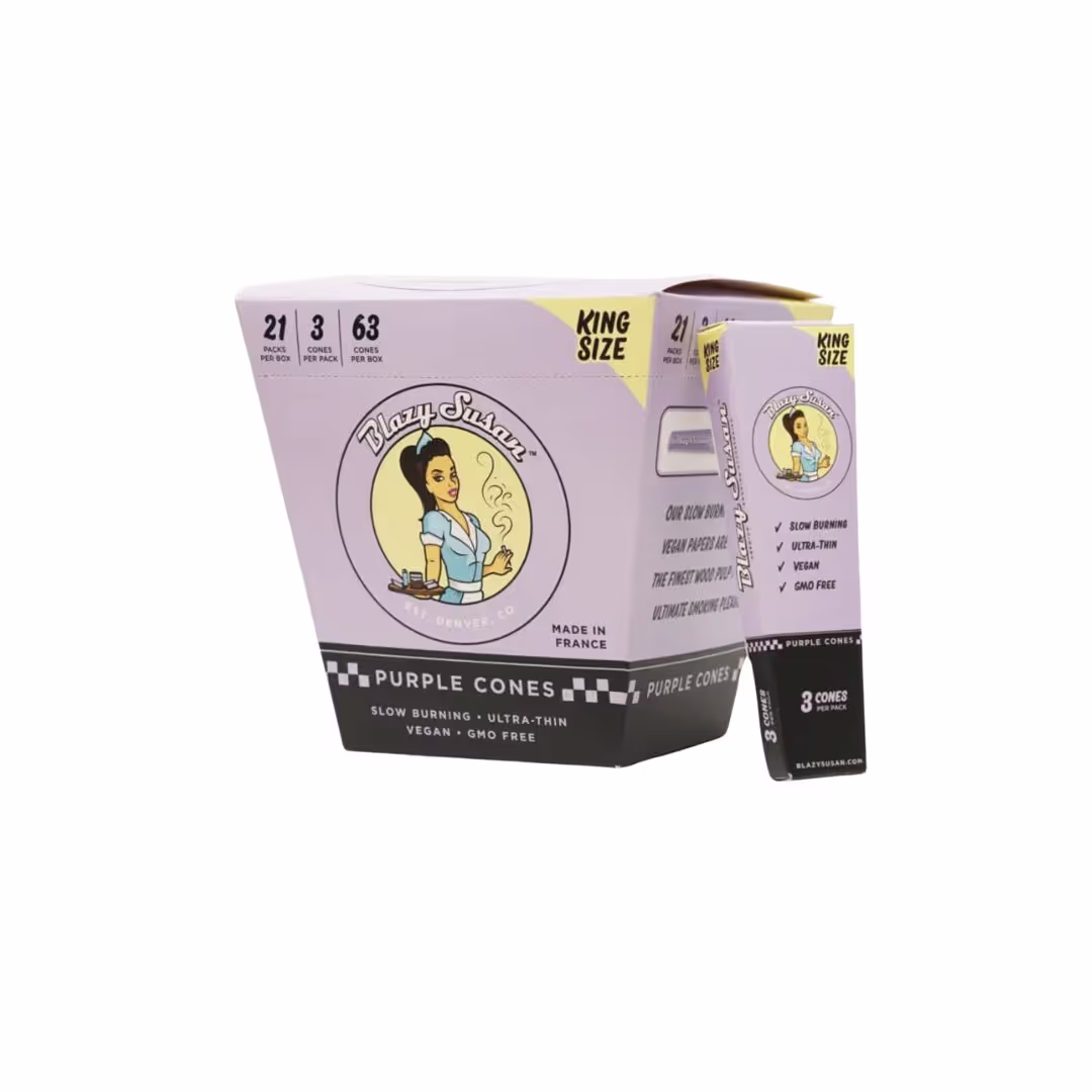 Blazy Susan Purple King Size Cones 21ct - 801