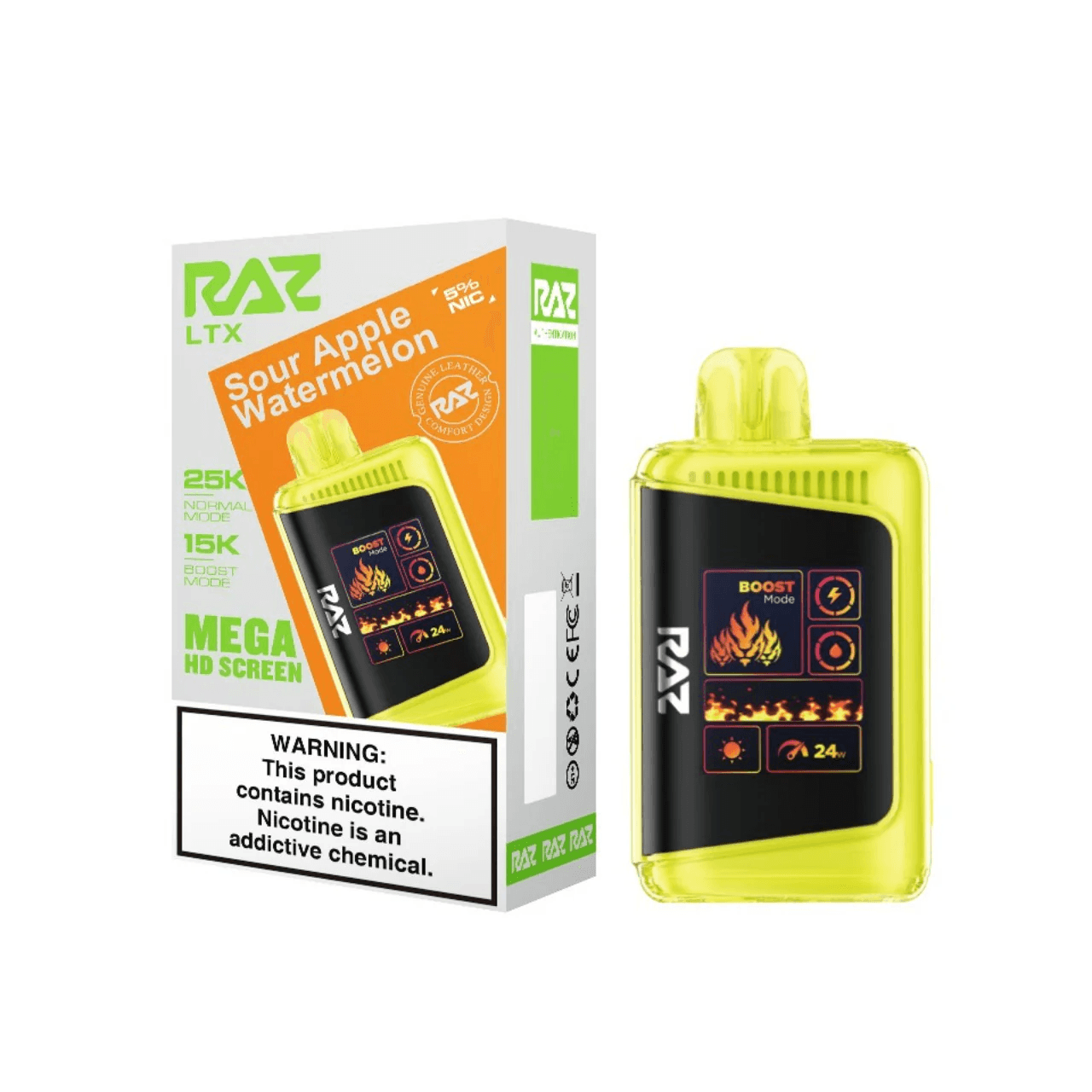 RAZ LTX 25K 5% Sour Apple Watermelon - 2536