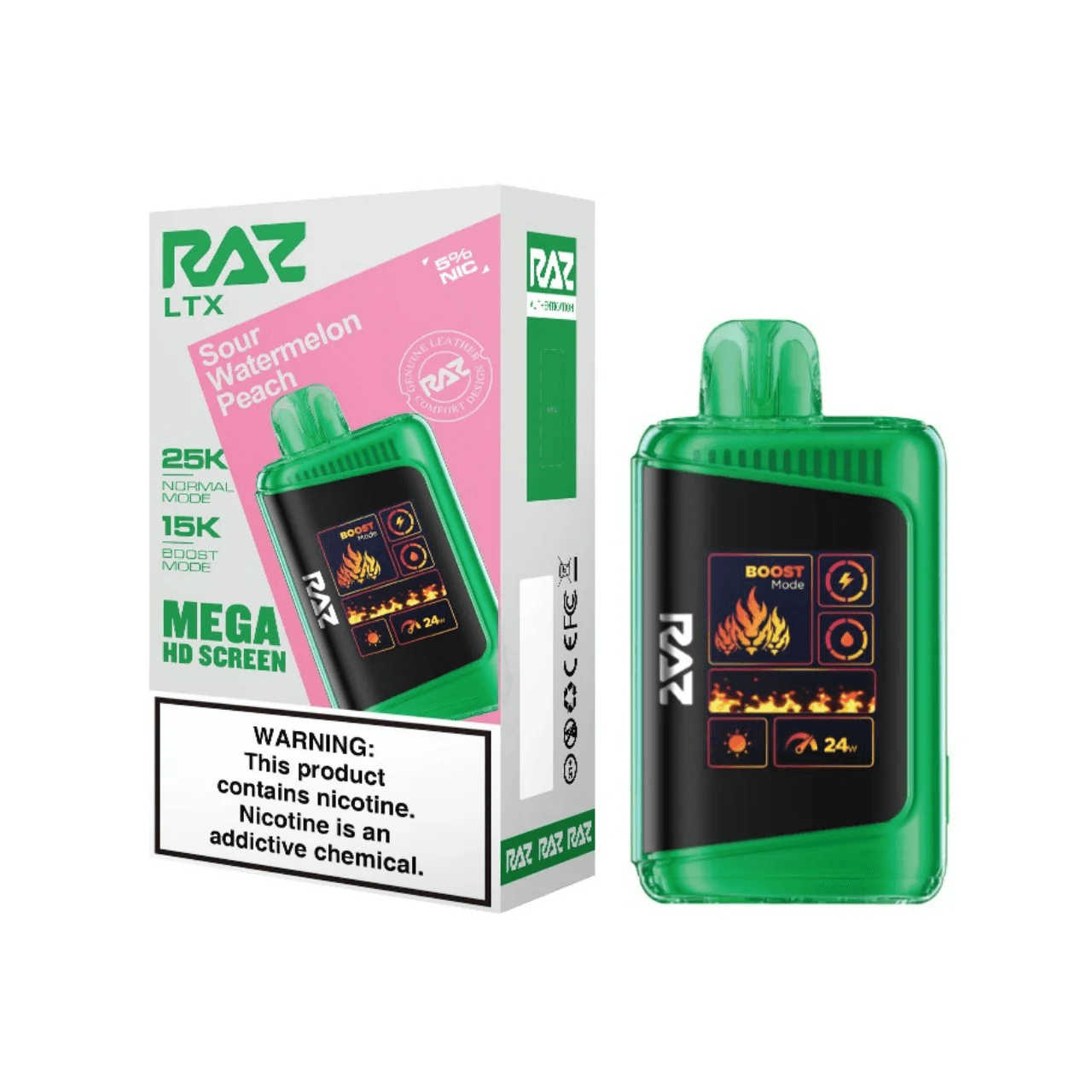 RAZ LTX 25K 5% Sour Watermelon Peach - 2534