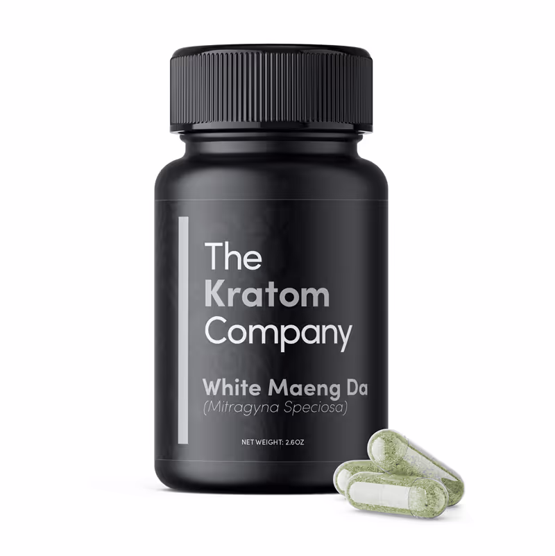 the kratom company capsules 75ct white maeng da - 208