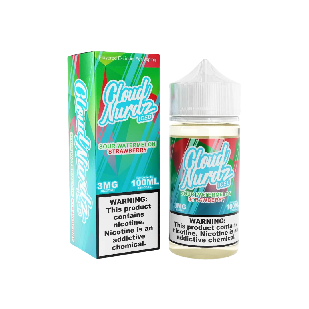 Cloud Nurdz 3mg - Sour Watermelon Strawberry Ice - 5298