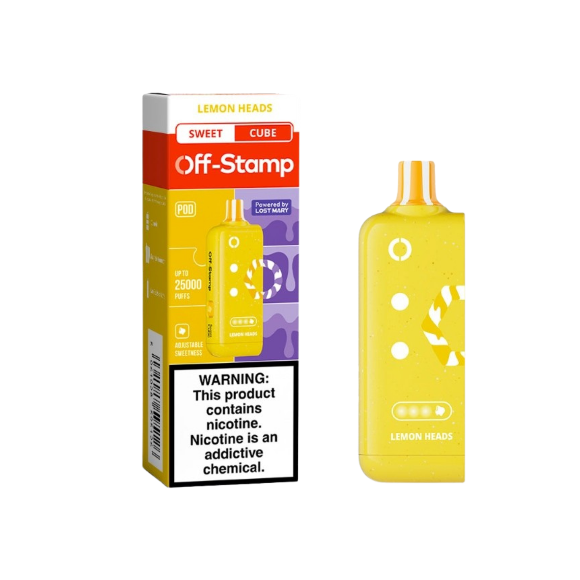 Off Stamp X Cube 25k Pod - Lemon Heads - 5733