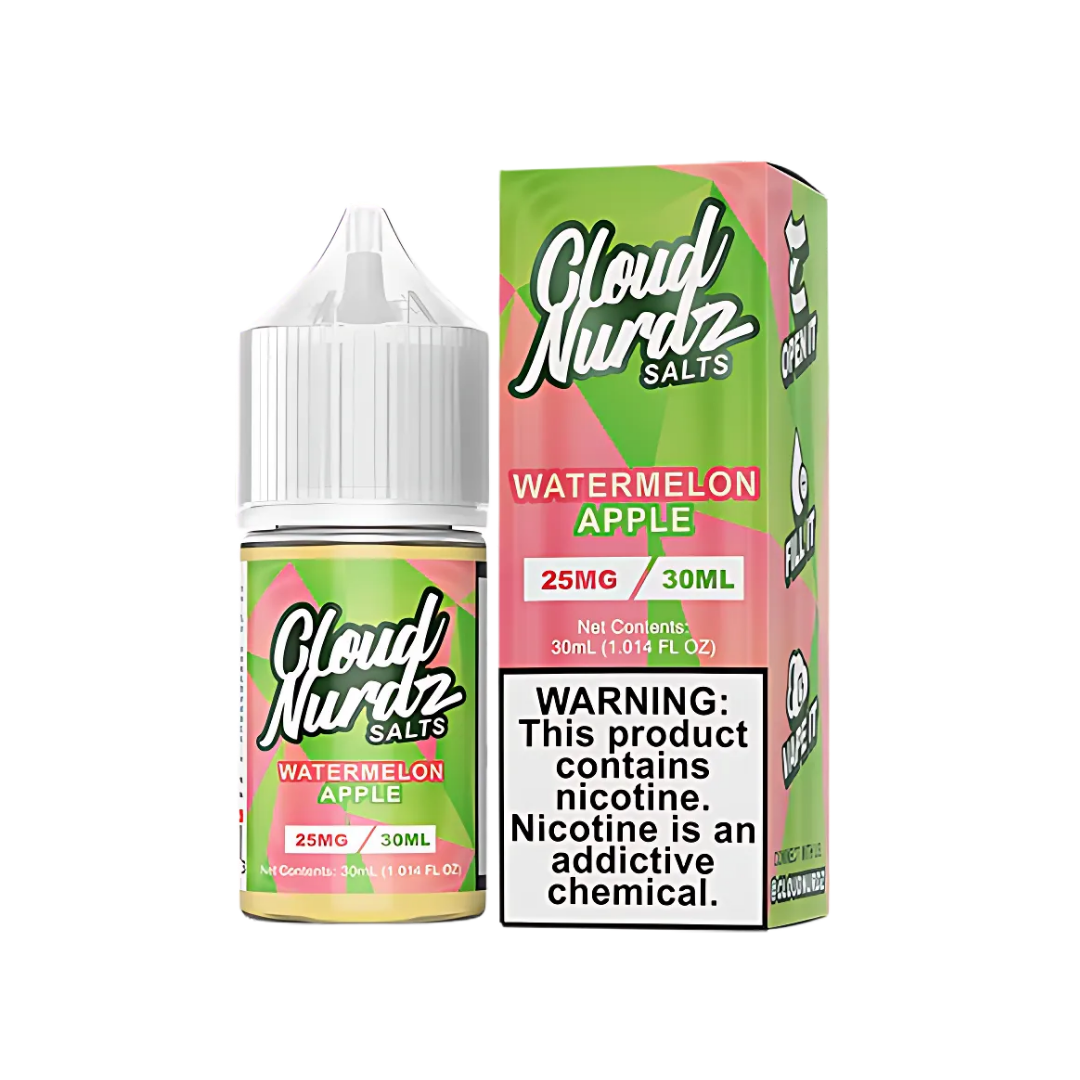 Cloud Nurdz Salt Nic 50mg - Watermelon Apple - 697