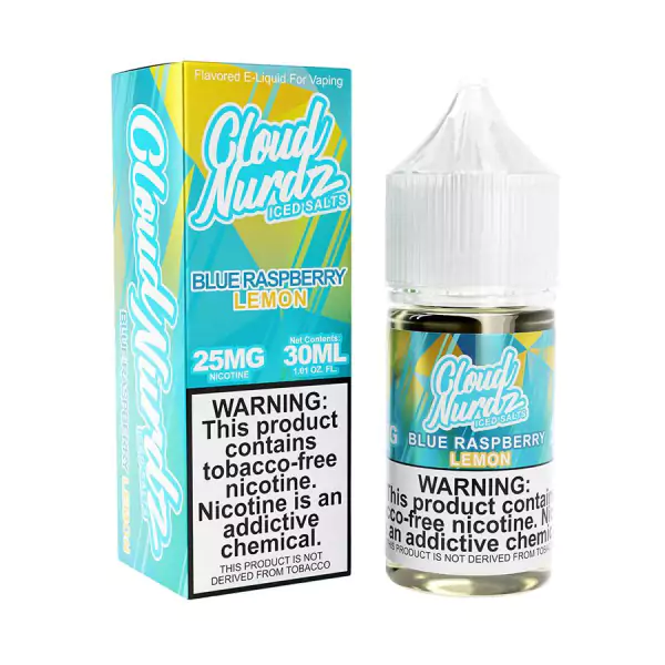 Cloud Nurdz Salt Nic 50mg - Blue Razz Lemon Iced - 718