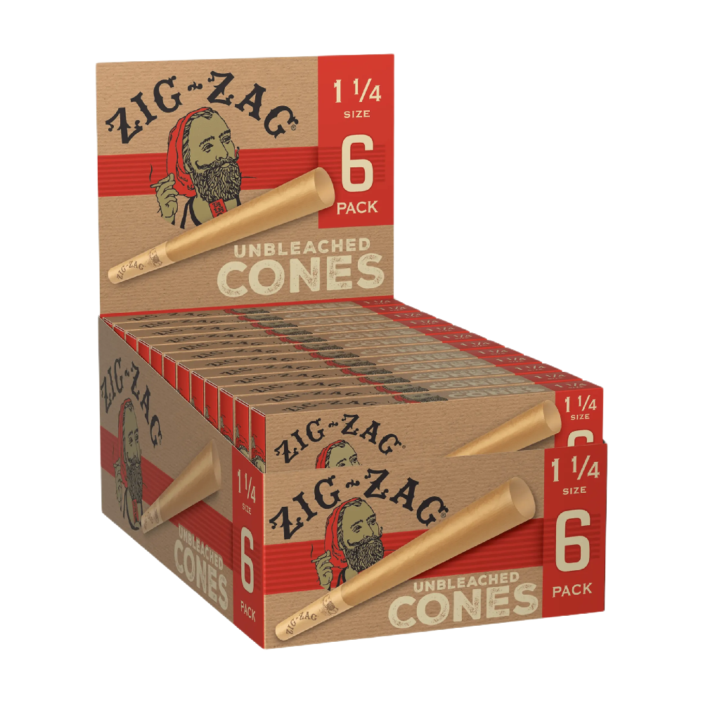 Zig Zag Cones Unbleached 1 1/4 24PK - 5839
