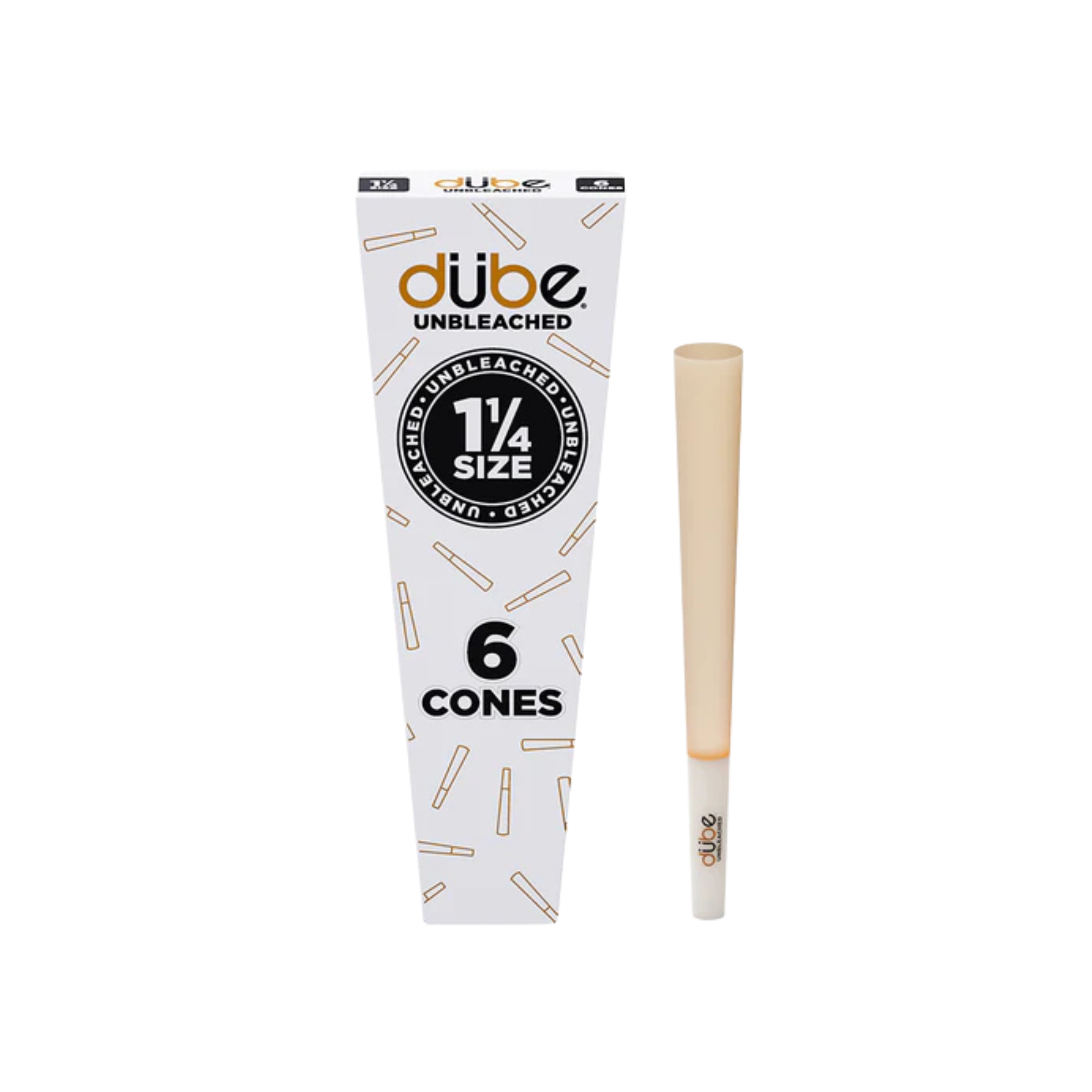 DUBE UNBLEACHED CONES 1 1/4 6PK - 24CT DISPLAY - 5856