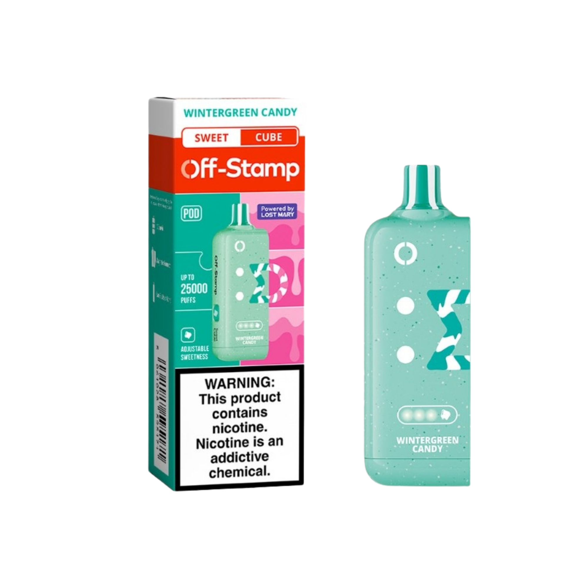 Off Stamp X Cube 25k Pod - Wintergreen Candy - 5155