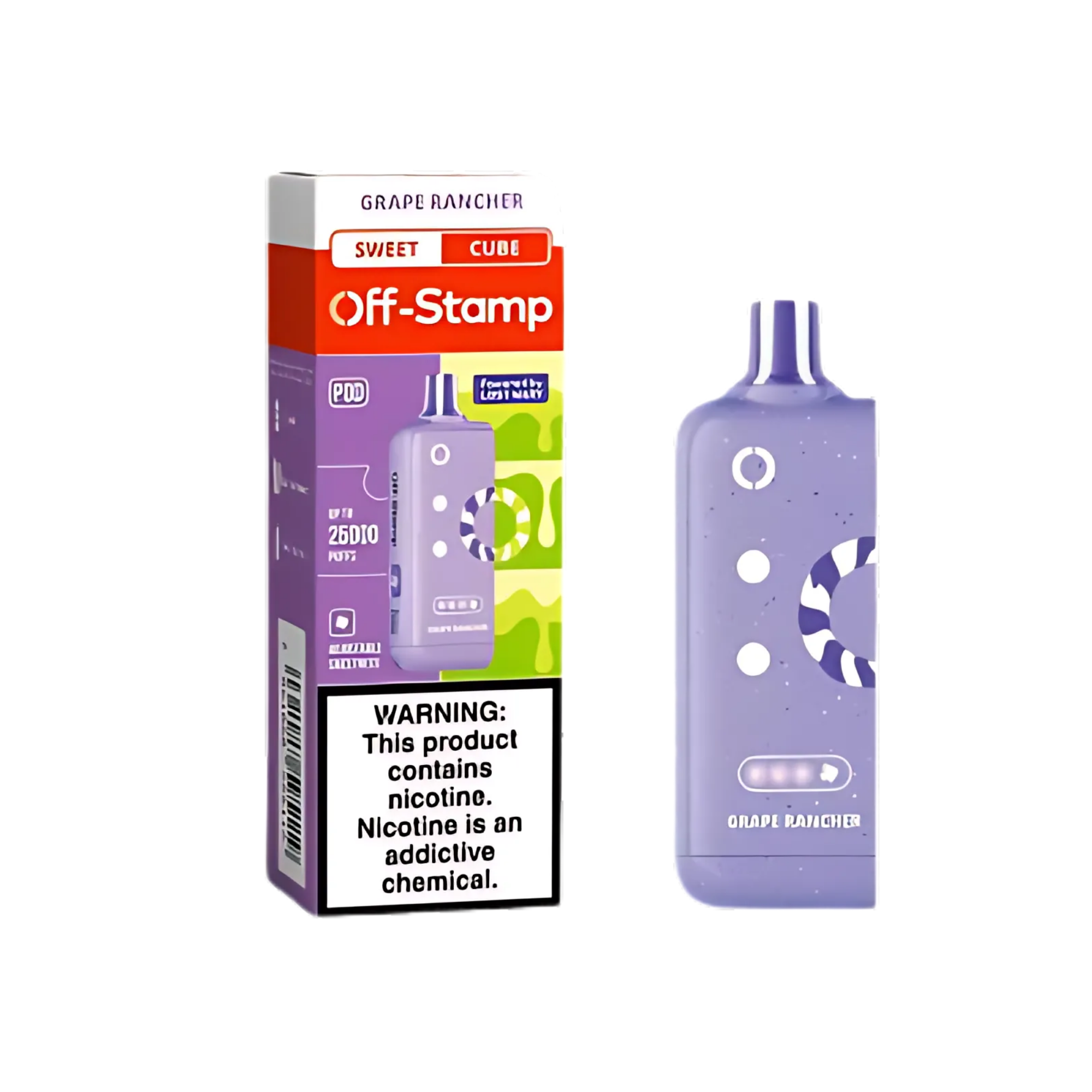 Off Stamp X Cube 25k Pod - Grape Rancher - 6243