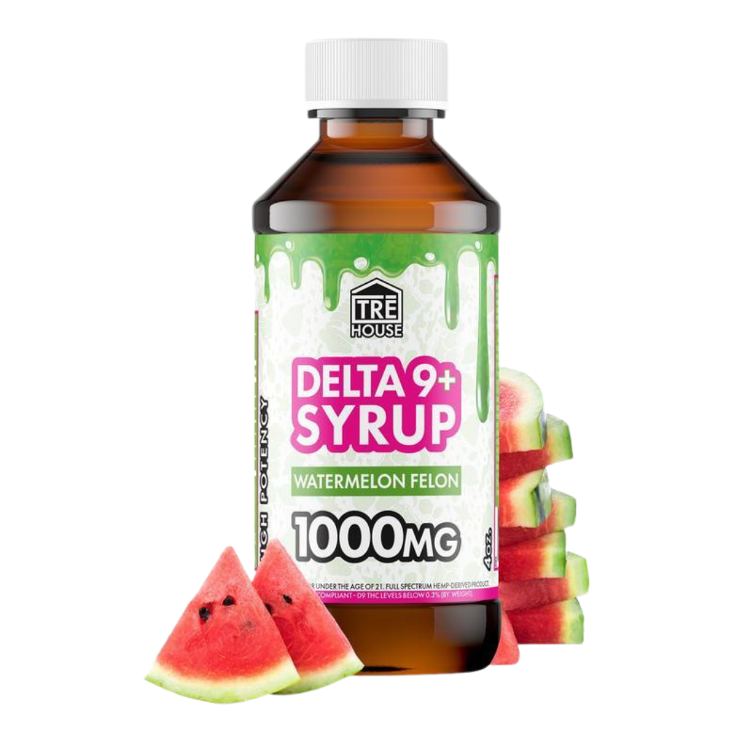 Tre House Delta 9+ Syrup 1000mg 4oz 6PK - Watermelon Felon - 6401