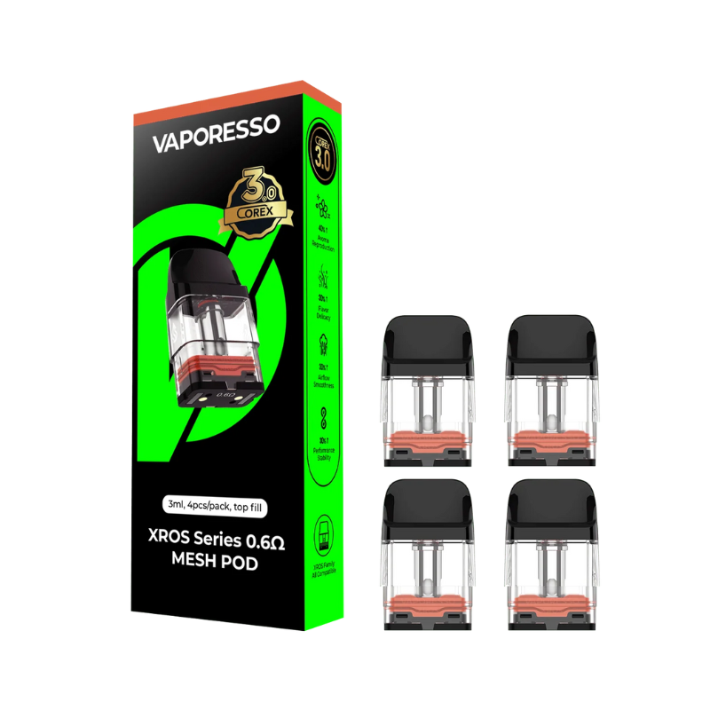 Vaporesso XROS COREX 3.0 3mL Pods 4PK - 0.6ohm Mesh - 6477