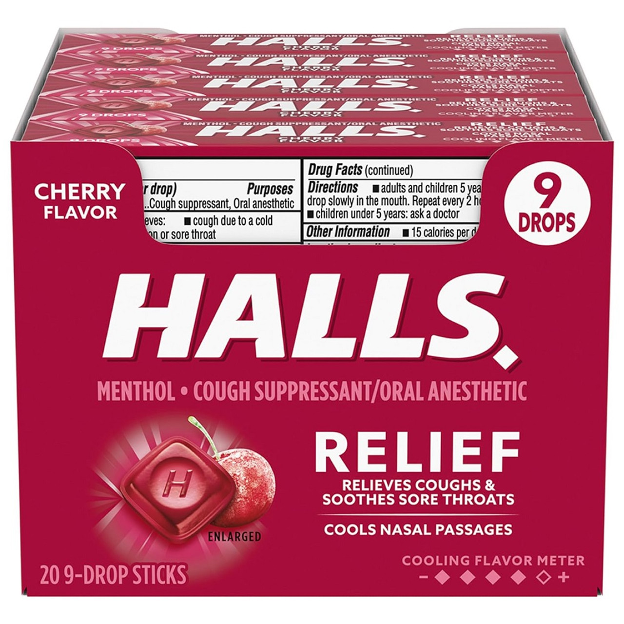 HALLS RELIEF STICKS CHERRY 20PK - 6670