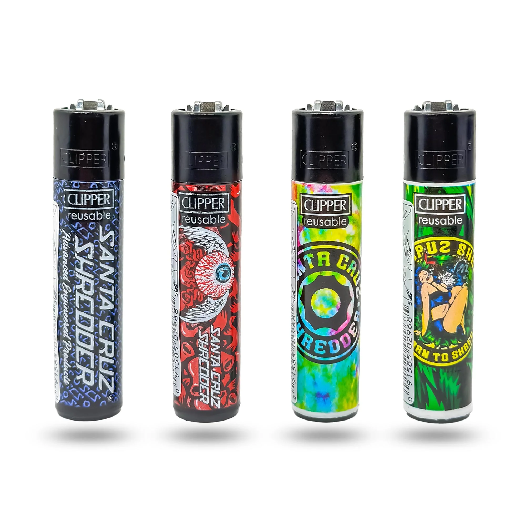 Santa Cruz Shredder X Clipper Flint Lighter Display 48CT - 6678