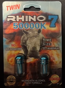 RHINO 7 50000K 2PILL 24PK - 6682