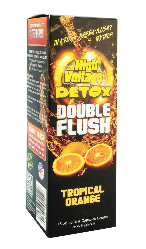 High Voltage DBL Flush 16oz w/ 6 Caps - Tropical Orange - 6787