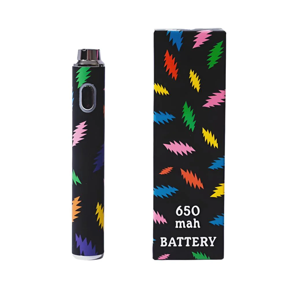 BZ X GD 650MAH 510 BATTERY - RAINBOW BOLTS - 6927