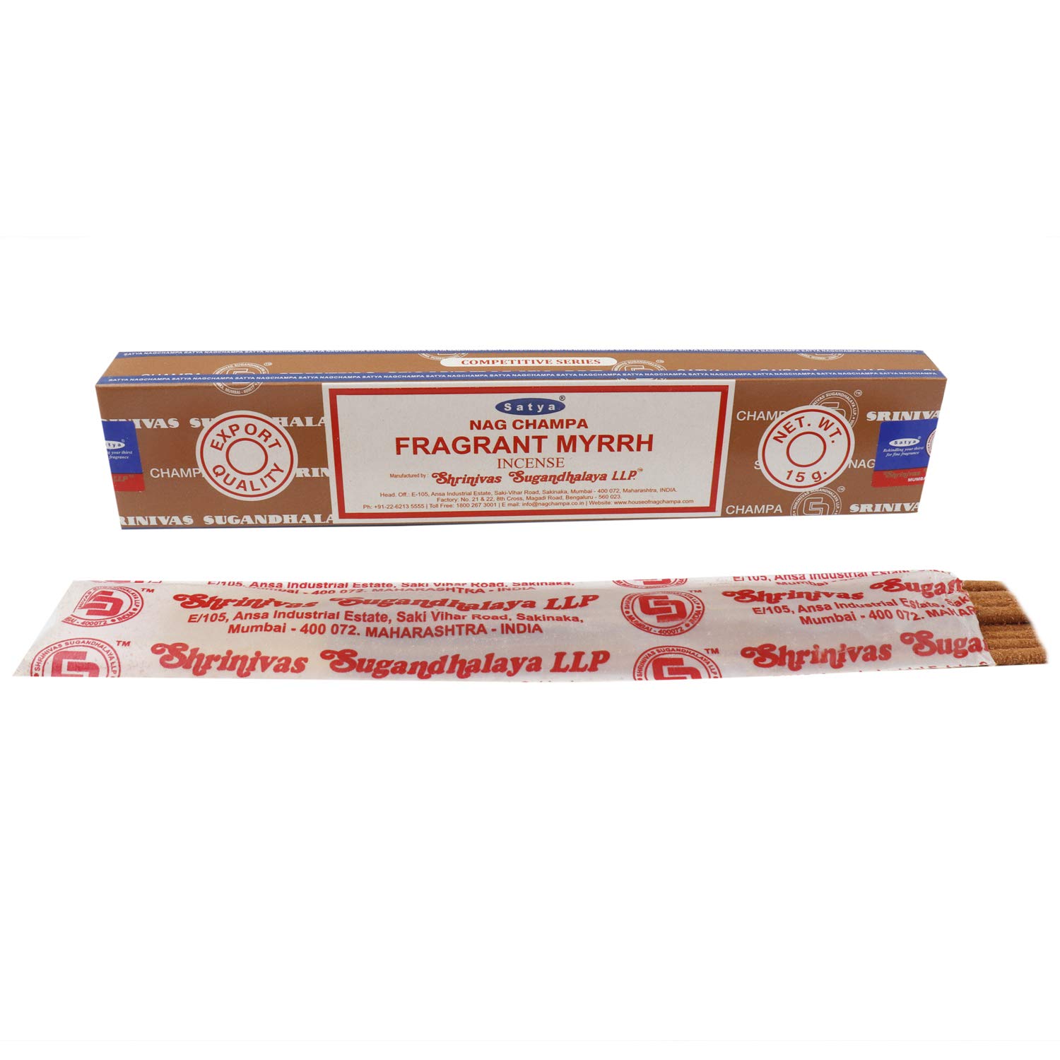 SATYA INCENSE - FRAGRANT MYRRH - 7241