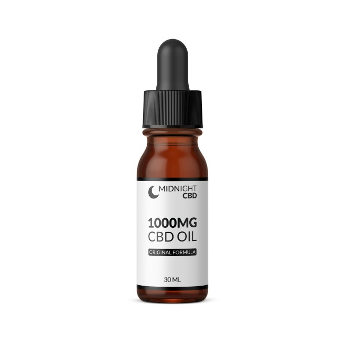 Midnight CBD Full Spectrum Tincture Raspberry 1000mg - 7307