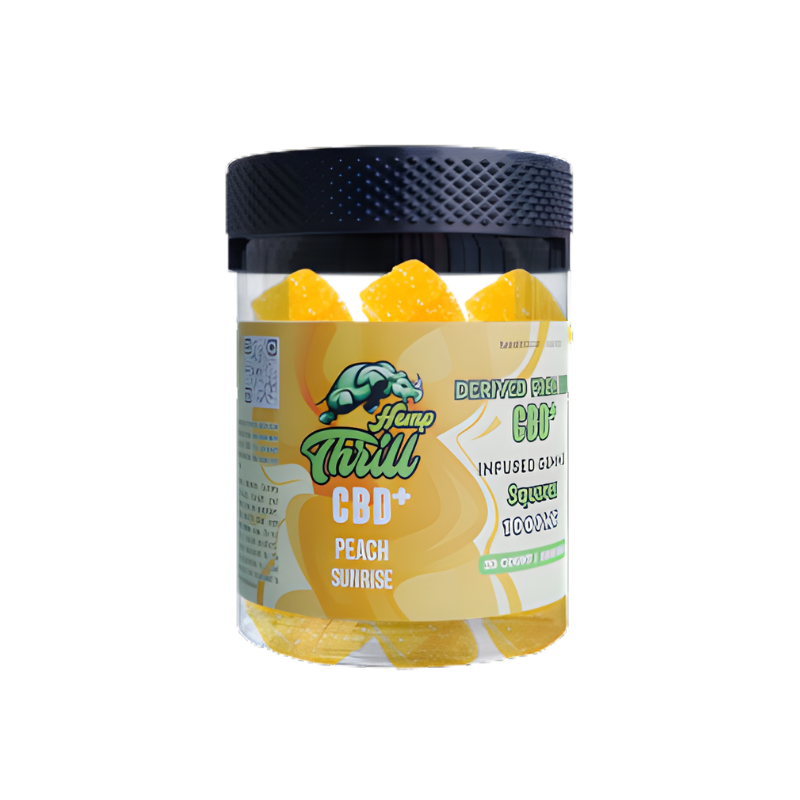 Hemp Thrill Full Spectrum Gummies 1000mg - Peach Sunrise - 7341