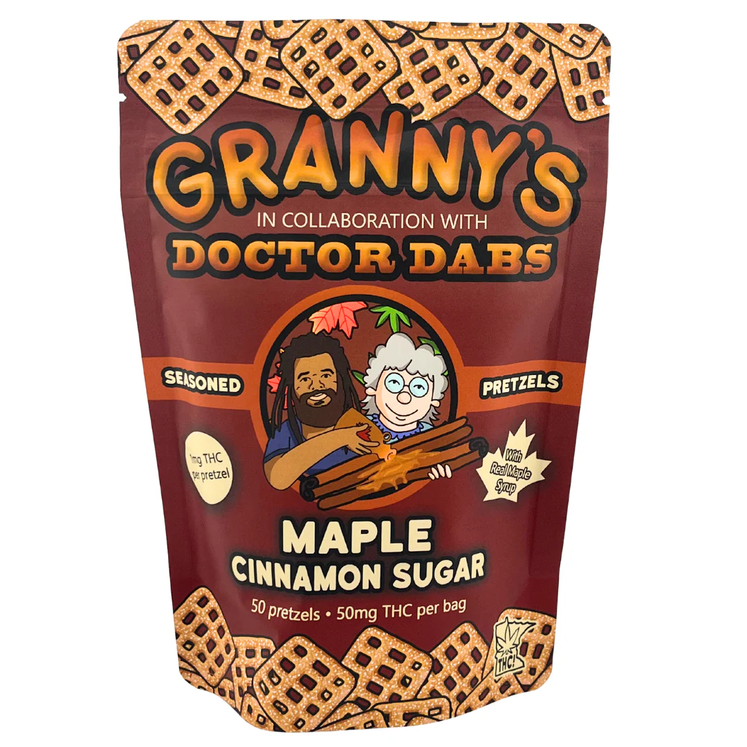 Granny's Maple Cinnamon Sugar THC Seasoned Pretzels 50CT - 7349