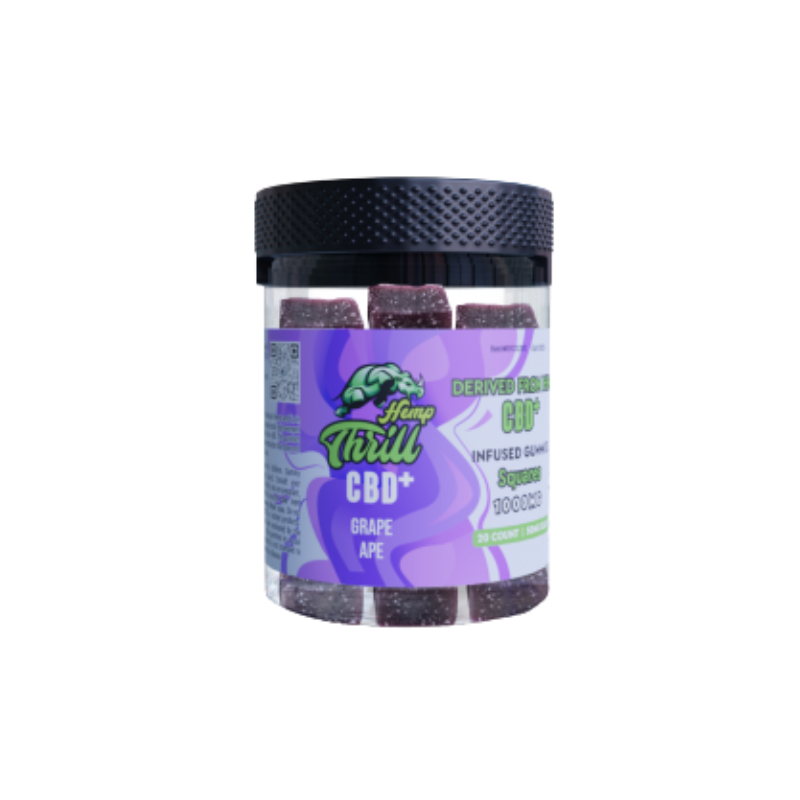 Hemp Thrill Full Spectrum Gummies 1000mg - Grape Ape - 7360