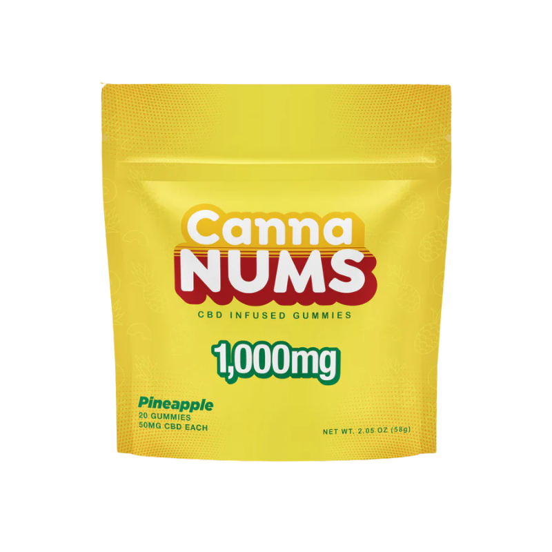 Cannanums Pineapple CBD Gummies 50mg 20CT - 7364