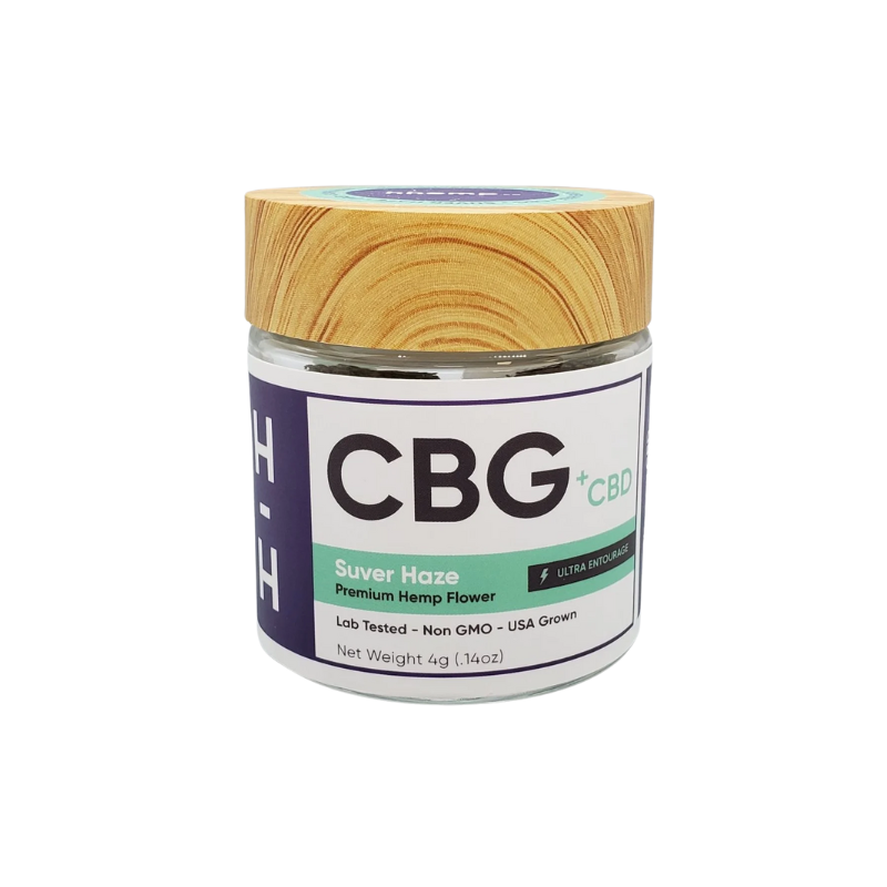 HHEMP CO CBD/CBG Premuim Help Flower Jar 4g - Suver Haze - 7368