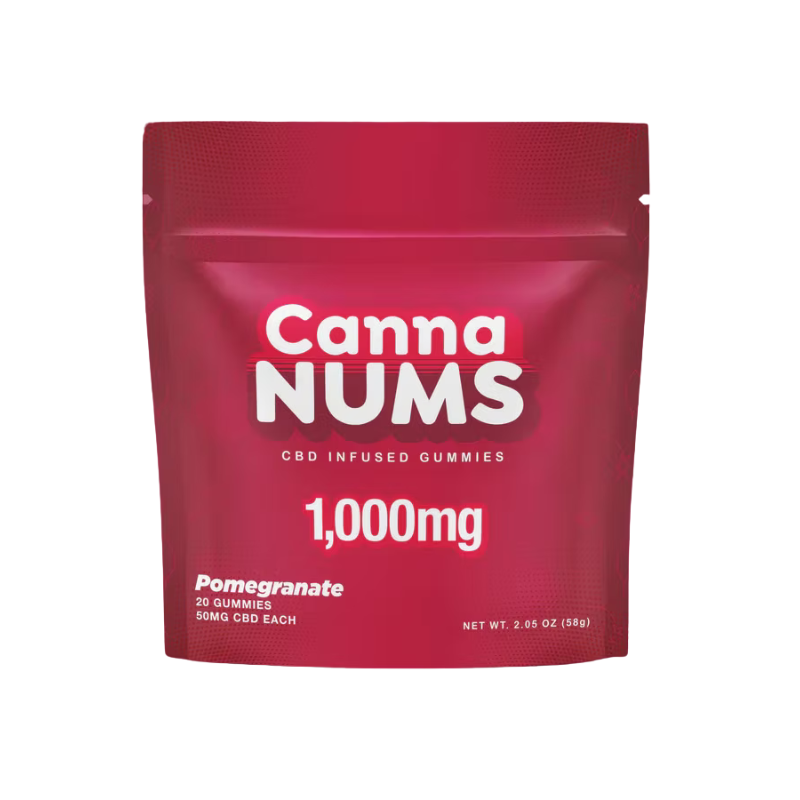 Cannanums Pomegranate CBD Gummies 50mg 20CT - 7414