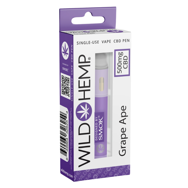 Wild Hemp CBD Disposable E-Cig 1000mg - Grape Ape - 7421