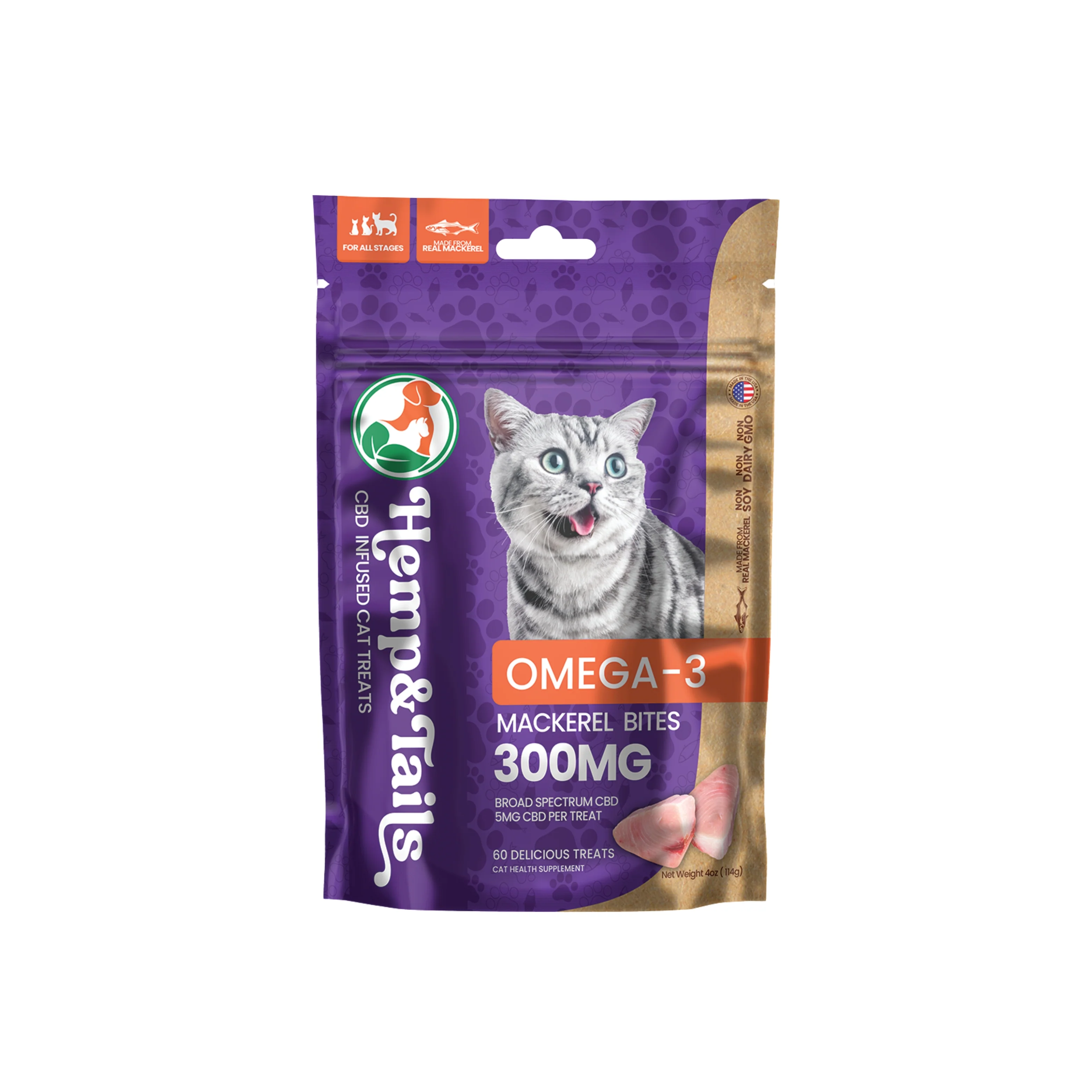 Hemp & Tails CBD Omega-3 Cat Treats (Bag) - 7435
