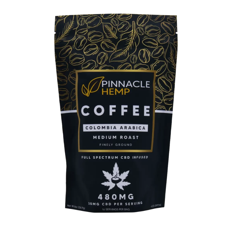 Pinnacle Hemp Coffee Full Spectrum CBD Infused 480mg - Medium Roast - 7437