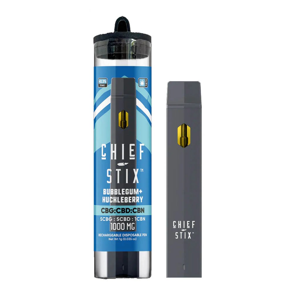 Chief Stix CBG/CBN 1000mg Disposable Pen - Bubblegum Huck - 7438