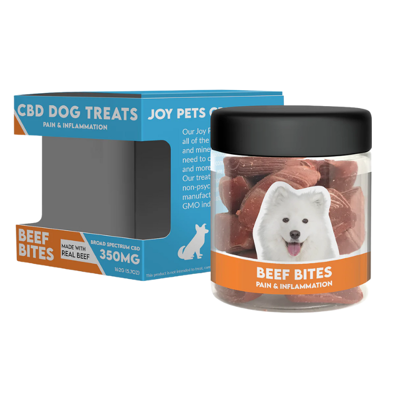Joy Pet CBD Beef Bites Dog Treats (Jar) 350mg - 7453