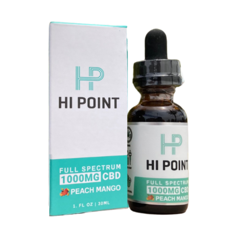 Hi Point CBD Full Spectrum Tincture 1000mg - Peach Mango - 7447