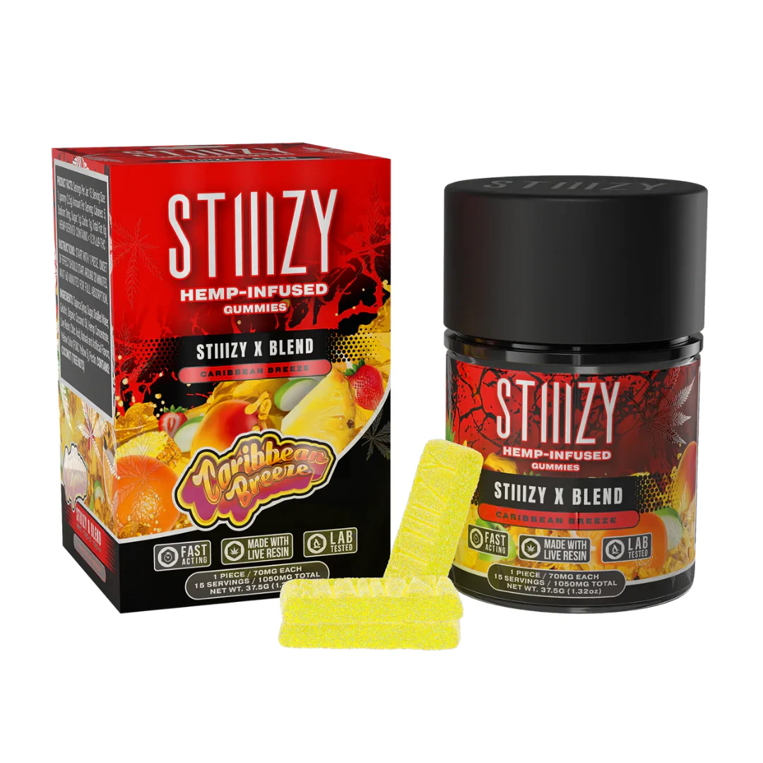 Stiiizy X-Blend Caribb Breeze Hemp Infused Gummies 15CT Jar - 7459