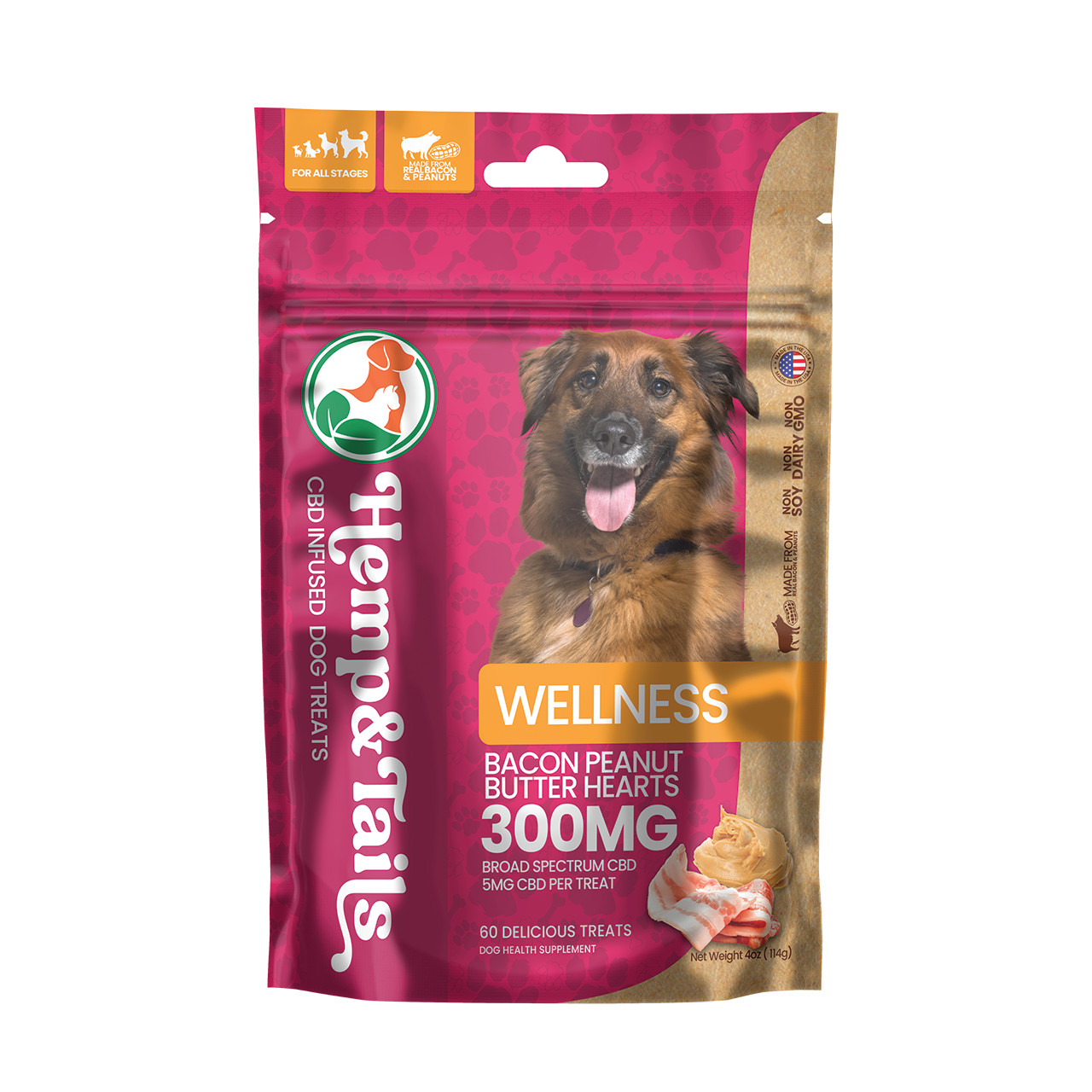 Hemp & Tails CBD Wellness Dog Treats Bag - 7480