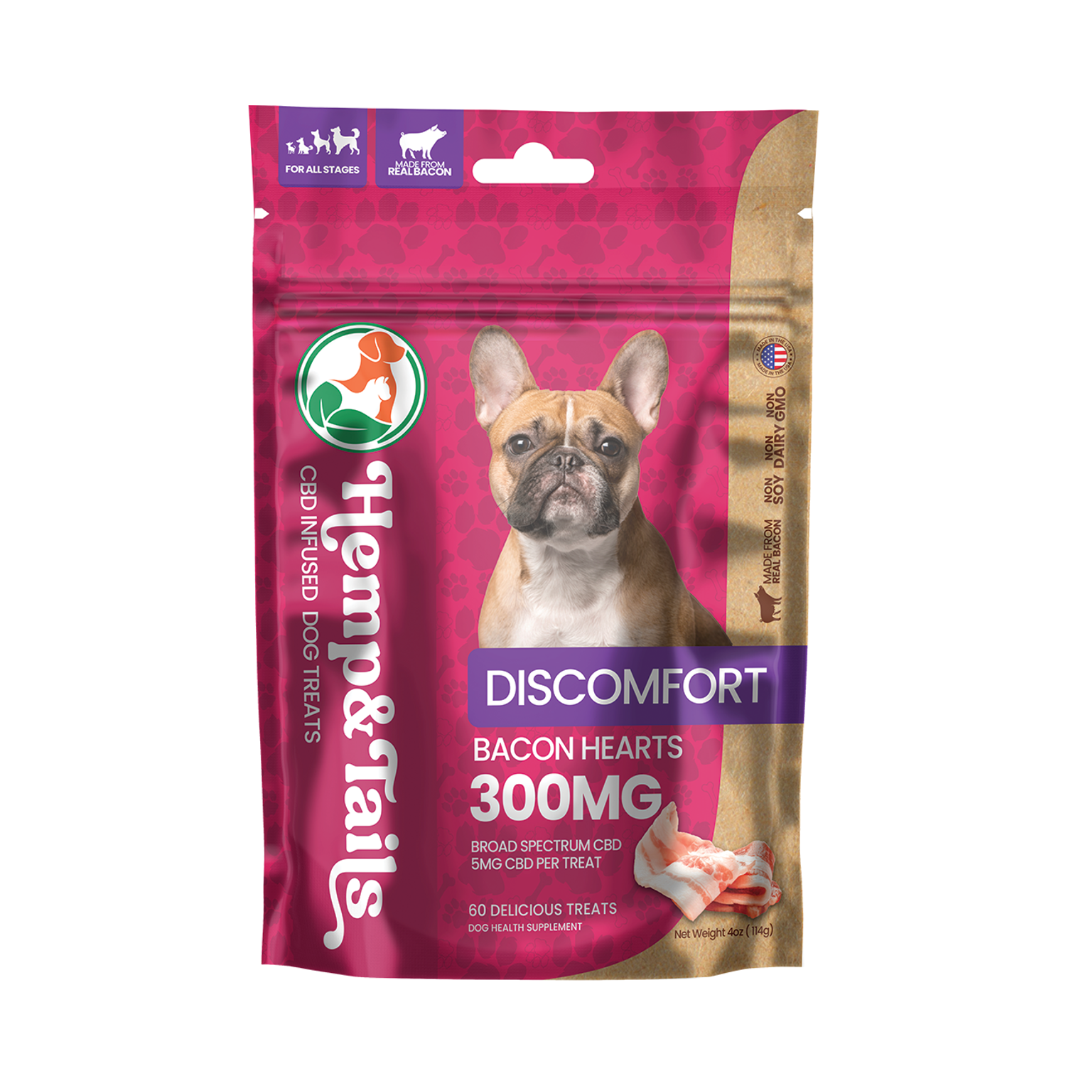 Hemp & Tails CBD Discomfort Dog Treats Bag - 7472