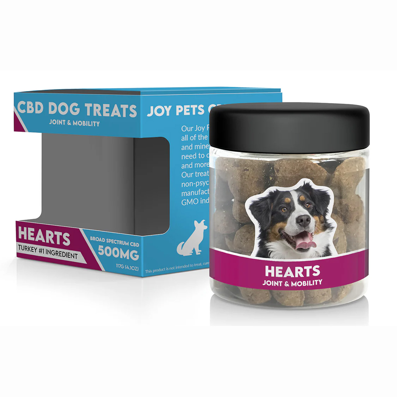 Joy Pet CBD Heart Dog Treats 500mg Jar - 7471