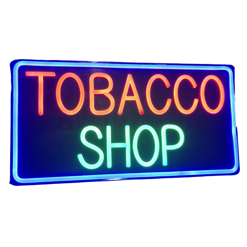 Neon "Tobacco Shop" Sign 20X10.25 - 7613