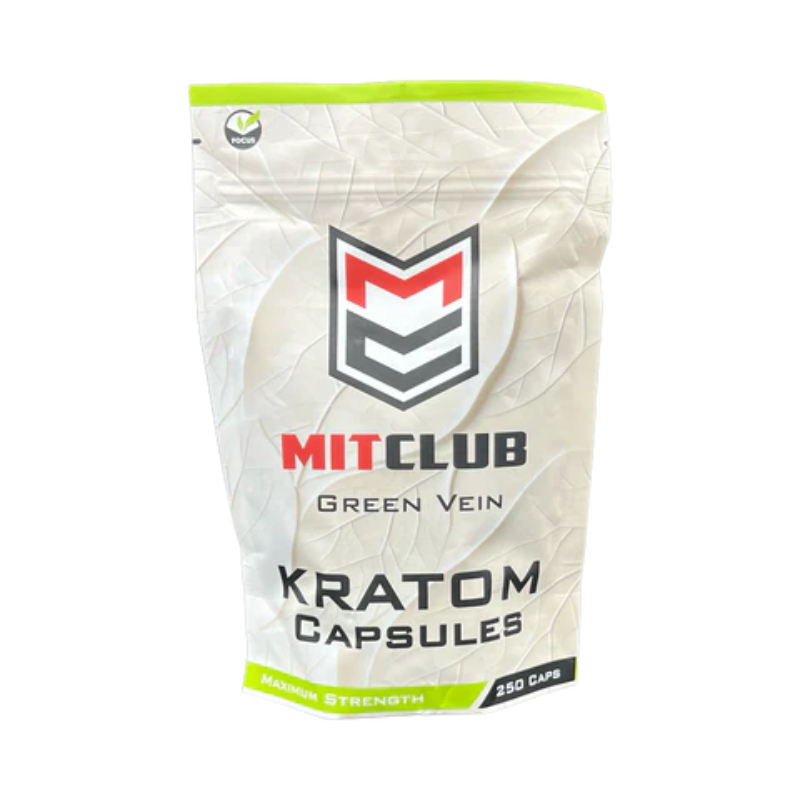 MIT Club Kratom Capsules - Green Vein 1500 Caps - 7659