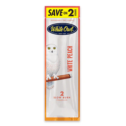 White Owl Cigarillos 30/2 White Peach - 7808
