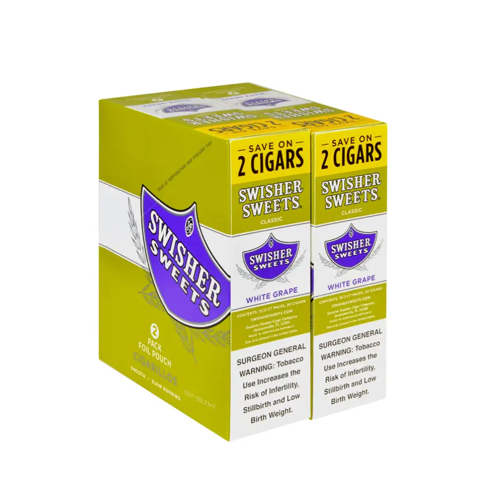 Swisher Sweets Cigarillos 30/2 White Grape - 7820