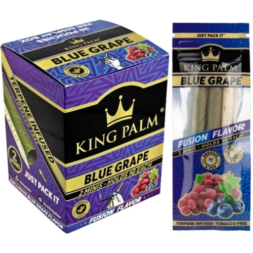 King Palm 2PK Mini Rolls 20CT - Blue Grape - 8009