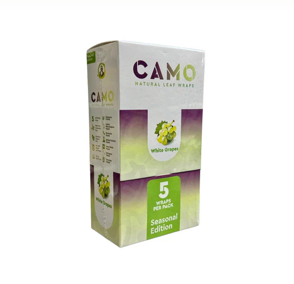 Camo Natural Leaf Wrap 25ct White Grapes - 8022