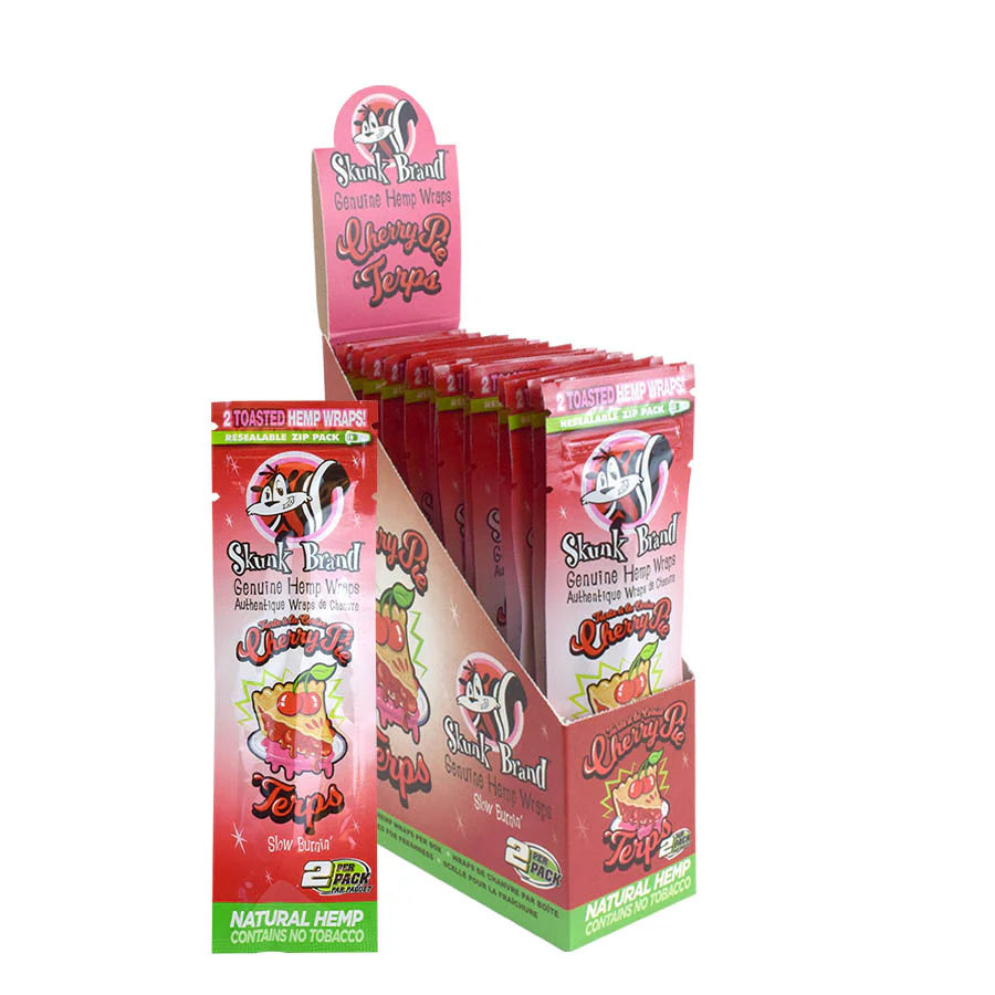 Skunk Hemp Wraps Terps 25CT BX - Cherry Pie - 8025