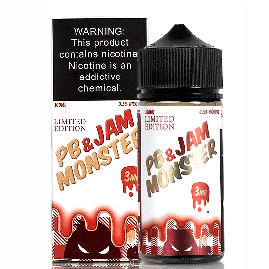 Jam Monster 3mg - Pb & Strawberry - 8089