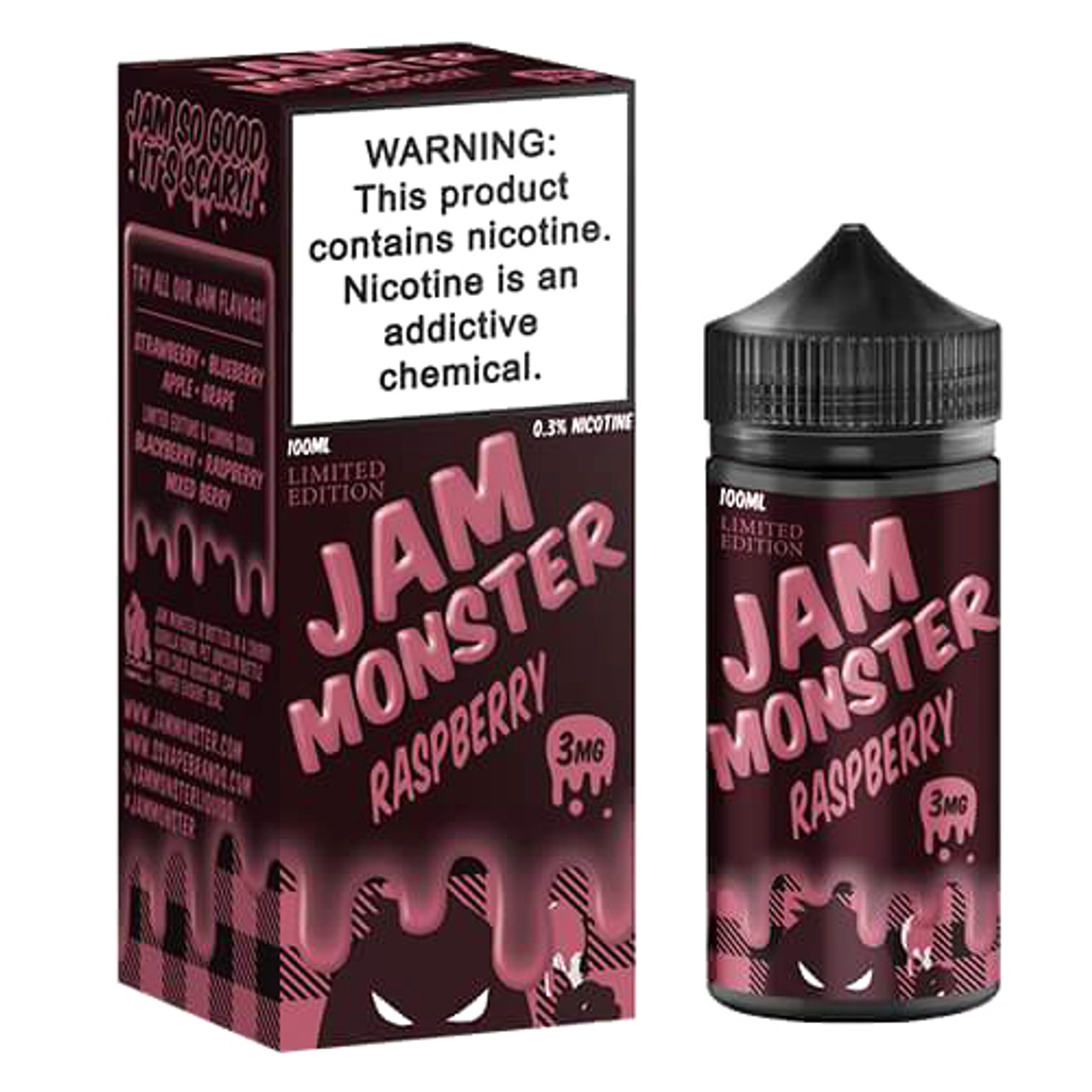 Jam Monster 3mg - Raspberry - 8084