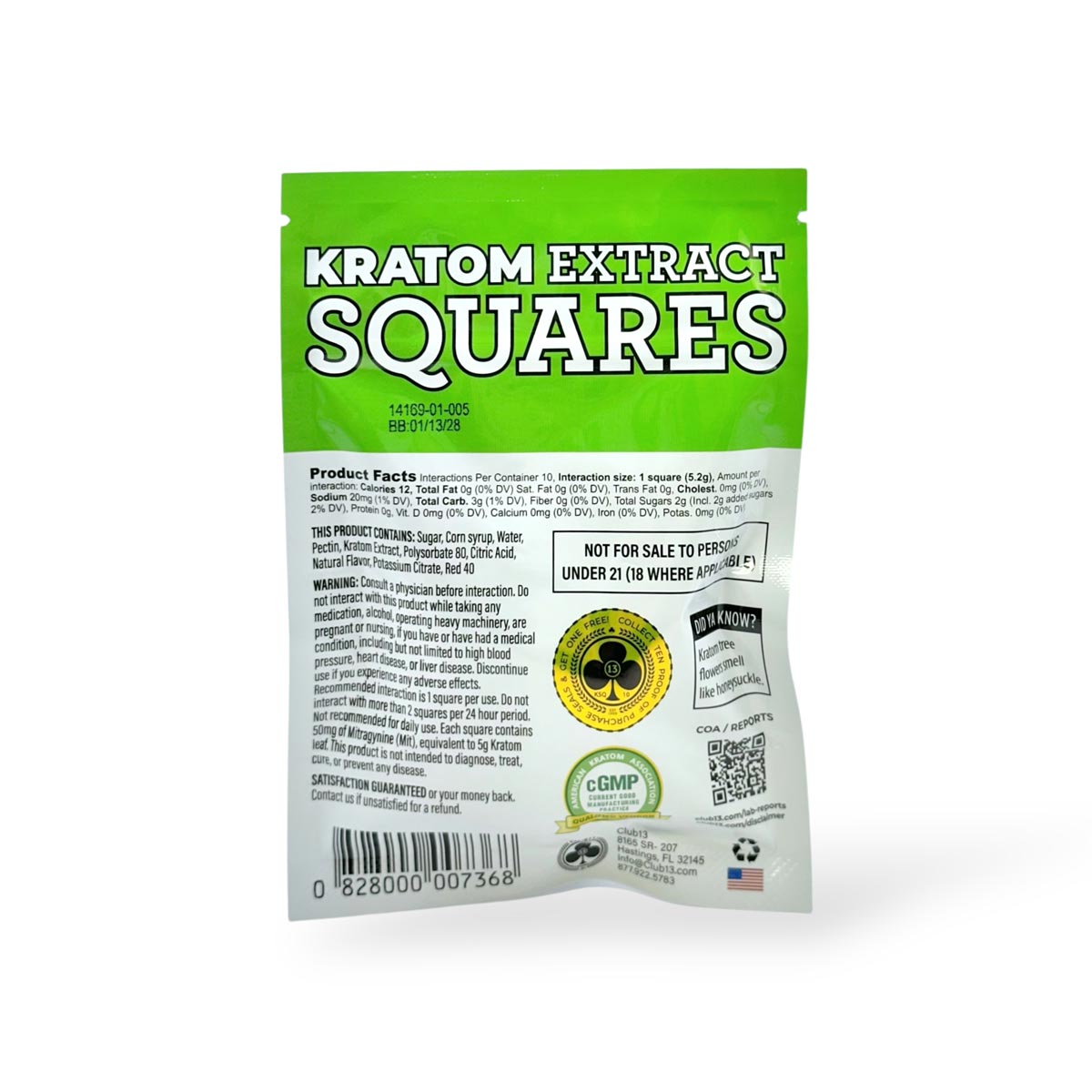 C13 Kratom Extract Gummies 50M Red Apple - 8250